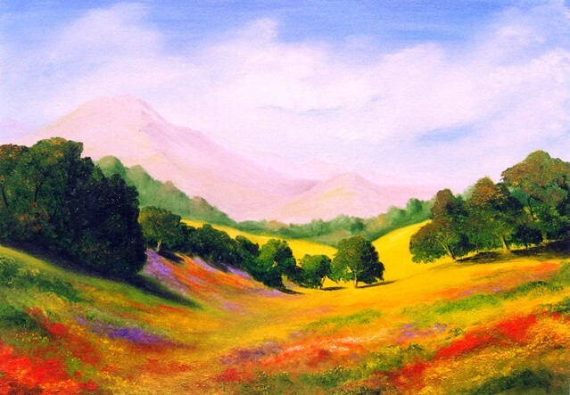 Beautiful Original Oil Painting Landscape On Canvas